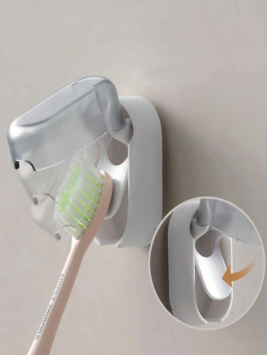 1 Set Porta Spazzolino da Dente da Parete, Con 4/3/2 Tazze Anti-Polvere e Distributore di Dentifricio, Organizer Multifunzionale da Bagno Con Distributore Automatico di Dentifricio e Tazze, Mensola da Bagno Senza Foratura, Set da Bagno di Lusso,