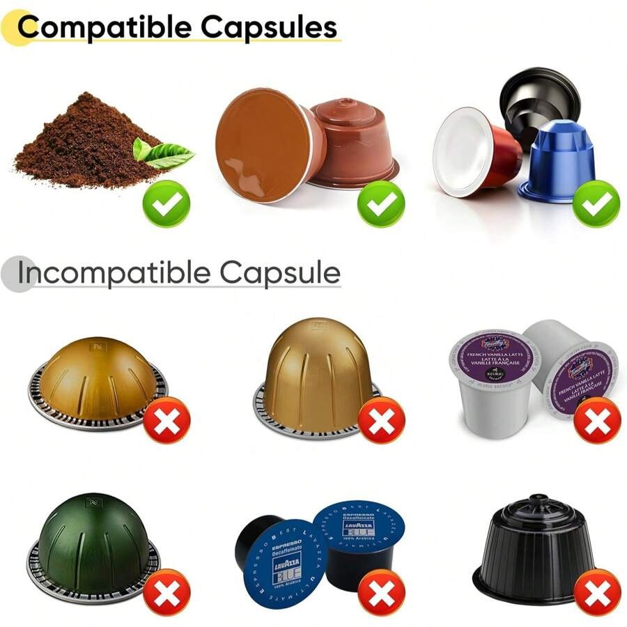 Macchina per caffè espresso elettrica portatile, macchina da caffè da campeggio, macchina da caffè per auto con funzione di auto-riscaldamento, interfaccia USB-C, adatta per macinare caffè e capsule NS, molto adatta per camper