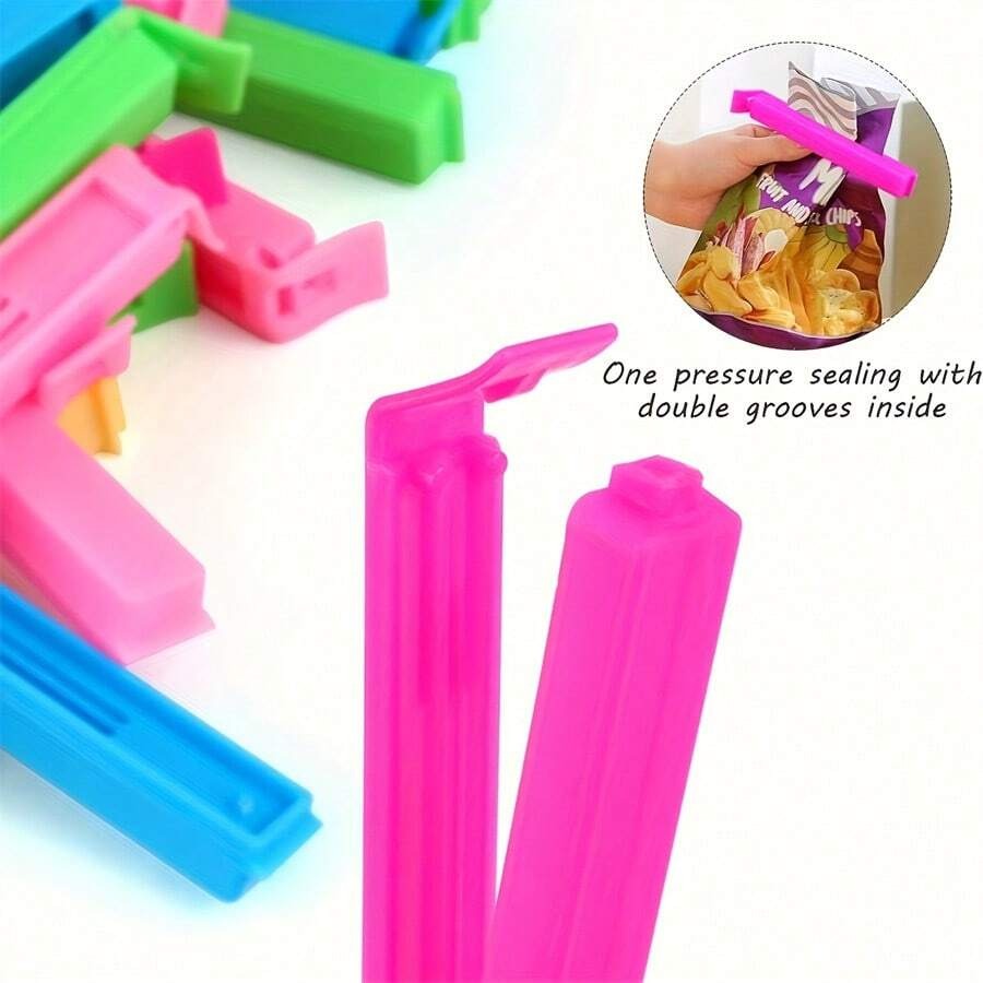20 pz/10 pz/5 pz Cliip riutilizzabili in plastica anti-umidità per sacchetti di cibo, per chiusura ermetica di scatole e accessori per la conservazione in cucina