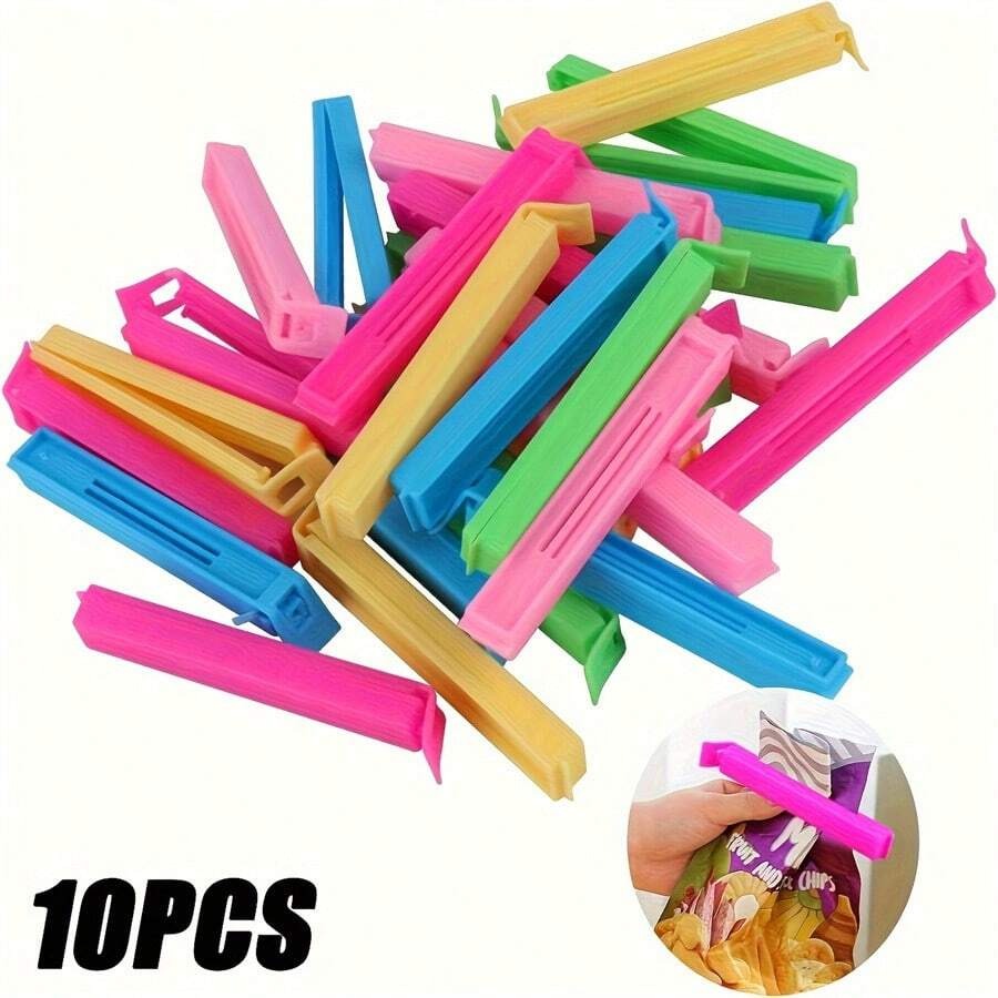 20 pz/10 pz/5 pz Cliip riutilizzabili in plastica anti-umidità per sacchetti di cibo, per chiusura ermetica di scatole e accessori per la conservazione in cucina