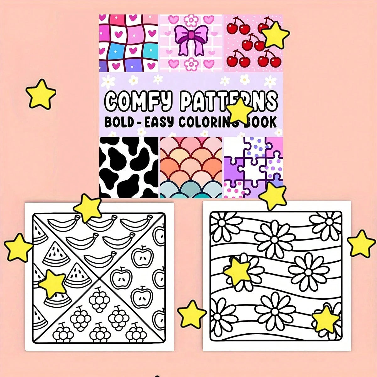 Libro da colorare per adulti e bambini con motivi confortevoli: motivi grandi e semplici per il relax, con design carini e morbidi, mandala (Bold & Easy Coloring)