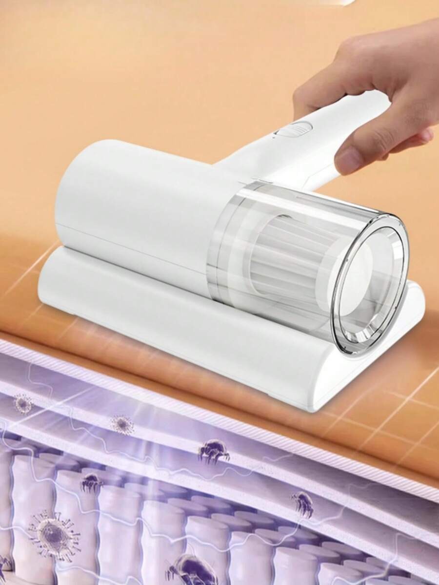 Robot aspirapolvere, Aspirapolvere portatile senza fili, Aspirapolvere per materasso, Efficace per la pulizia di letti, divani, peli di animali domestici e tappeti, Aspirazione potente e poco rumoroso, Filtro lavabile, Per una pulizia profonda