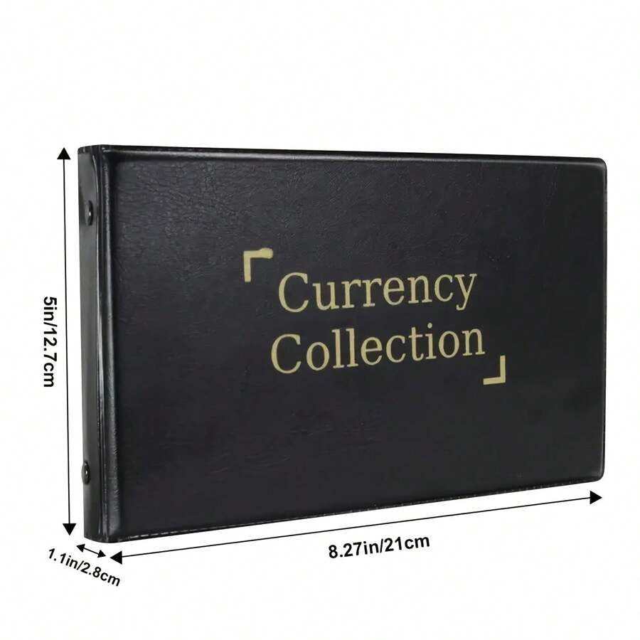 Album per collezione di valute con 40 tasche, un libretto per i depositi di contanti, una cartella per i depositi, un libro di cassa, un registro note e un libro di risparmio, progettato per collezionisti