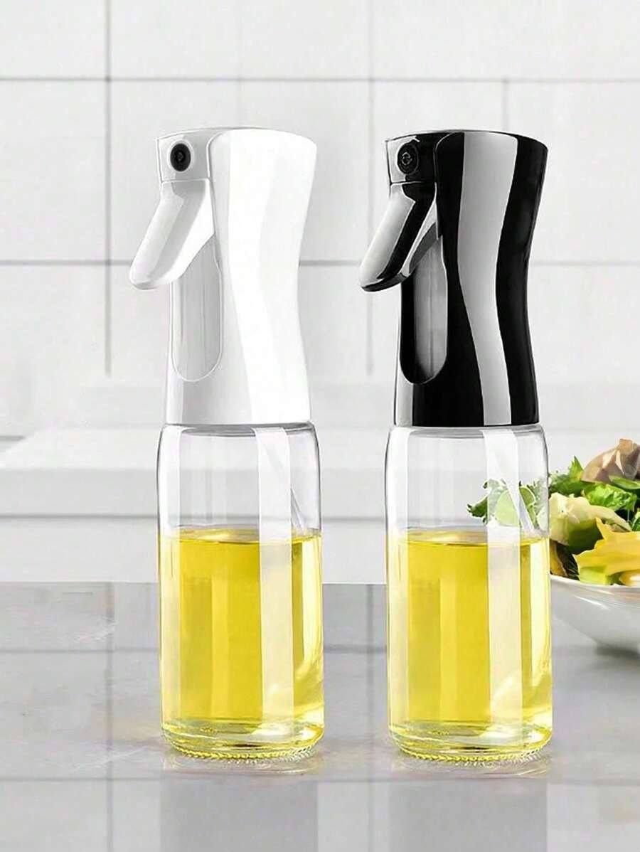 Spruzzatore per barbecue, dispenser trasparente, bottiglia creativa per olio da cucina con erogatore a spruzzo fine per condire, bottiglia spray in plastica utilizzabile per friggitrice ad aria, annaffiare i fiori, olio d'oliva