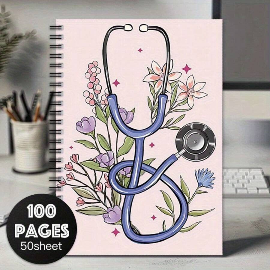 Quaderno a spirale medico - Un quaderno con design a spirale ispirato agli stetoscopi, perfetto per medici e infermieri, forniture scolastiche, ritorno a scuola