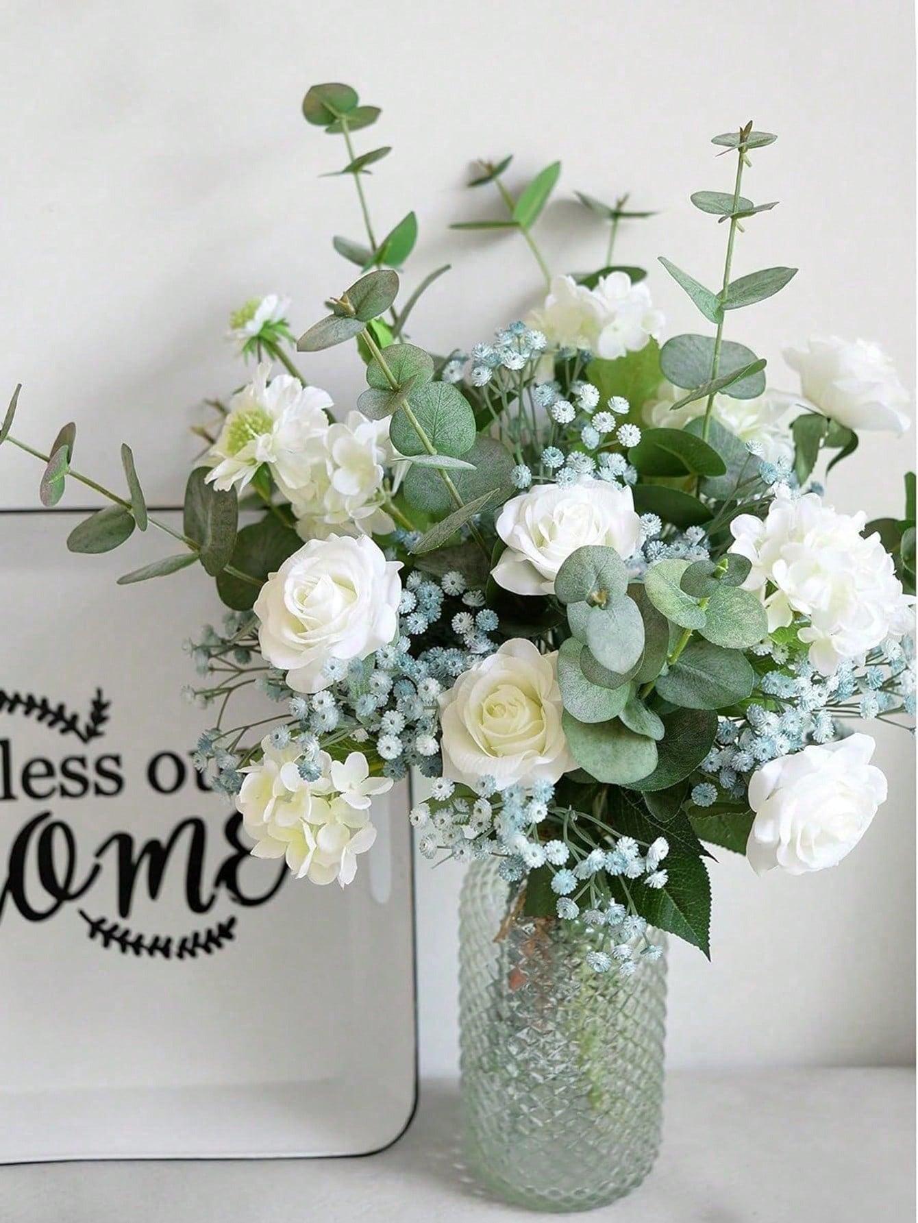 Fiori artificiali Fiore di respiro di bambino Fiore finto Gypsophila, Roose Gypsophila Fiori artificiali Piante di Gypsophila Fiori di Gypsophila profumo artificiale