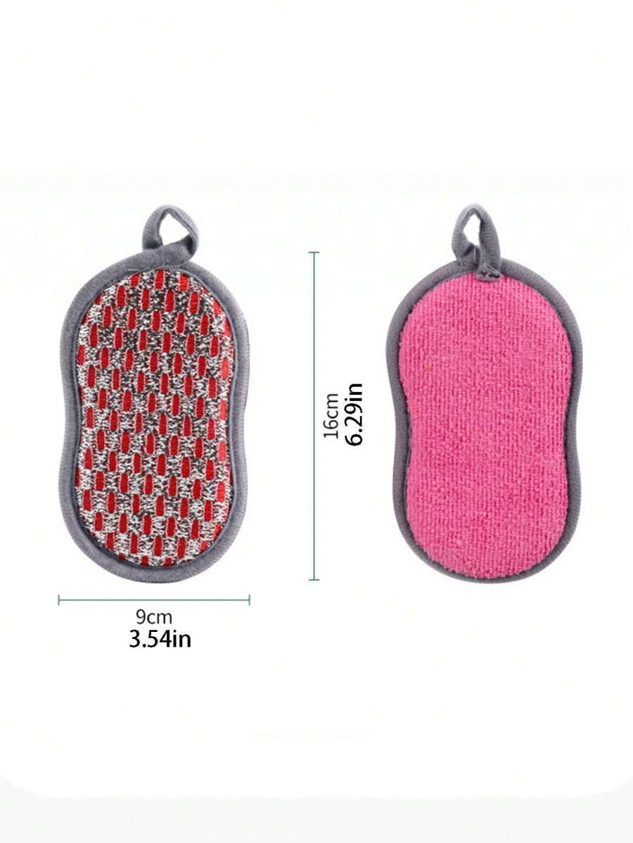 spugna per lavare i piatti in cucina, non danneggia gli utensili, utensile da cucina a doppia faccia per la pulizia, tampone abrasivo, spugna per pulire la cucina, forniture per la pulizia