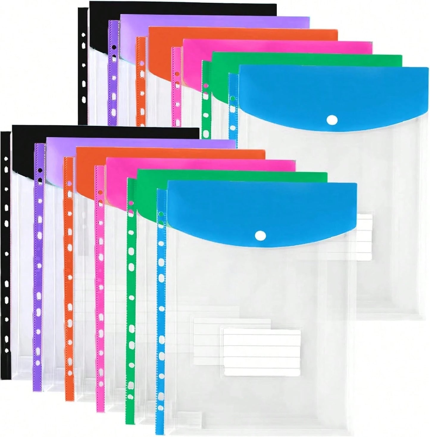 cartelle ad anelli con fori, formato A4, ad alta capacità, in materiale PP moderno, con tasche espandibili e porta etichette, adatte per scuola, casa, ufficio, registrazione presenze