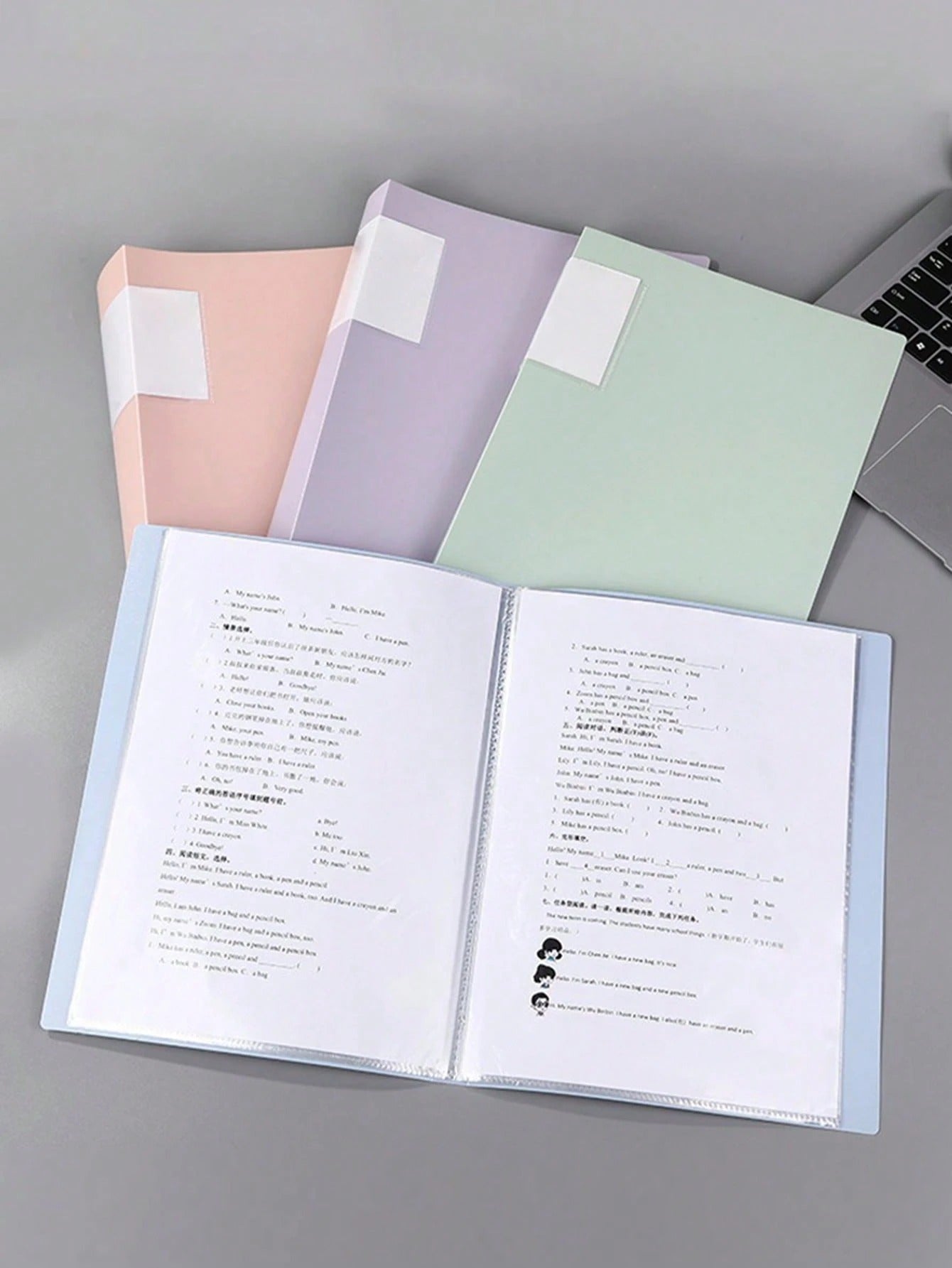 Raccoglitore A4 organizzatore di documenti, cartella multipage per forniture per ufficio, custodia portafoglio per lavori, certificati, documenti d'esame, con pagine divisorie, articoli per il ritorno a scuola