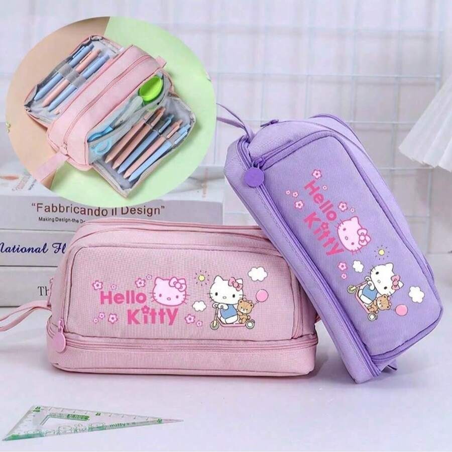 Set di 6 penne gel cancellabili con amici di Hello Kitty, Kuromi e Melody (Kuromi/Melody/Cinnamoroll/Pochacco) - Penne a sfera retrattili ad inchiostro blu da 0,5 mm