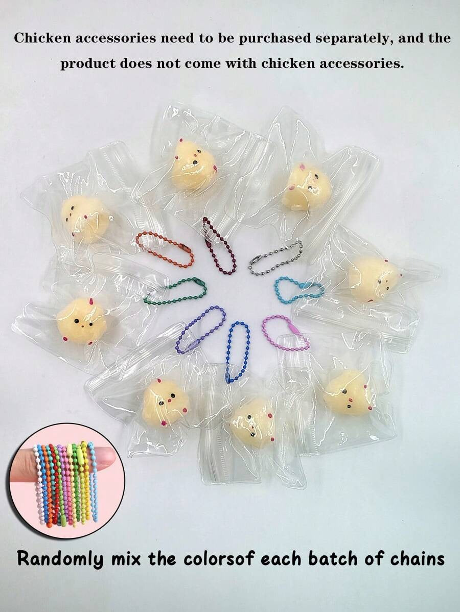 Borsa trucco con cerniera (senza ciondolo a forma di pollo), decorazione per camera da letto, bagno, soggiorno, scrivania, accessori da viaggio