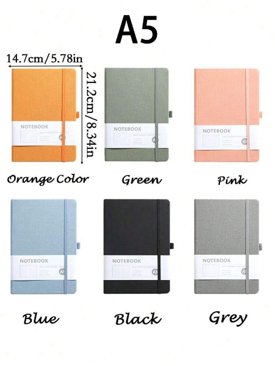 Quaderno ad anelli minimalista A5, 100 fogli/200 pagine; Agenda aziendale A6; Blocco note mini A7 per studenti, adatti per studenti e ufficio per il ritorno a scuola