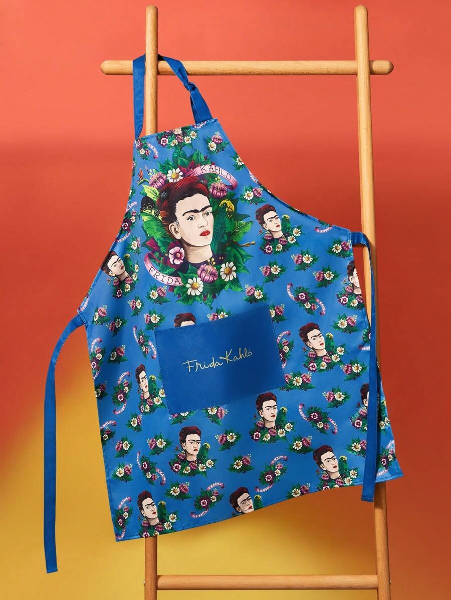 Grembiule con design Frida, adatto sia per uomini che per donne, ideale per cucinare e fare il pane