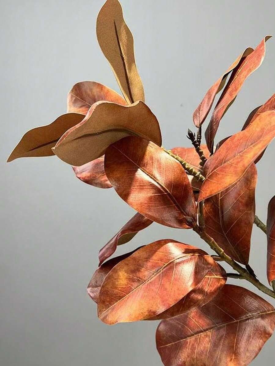 Albero di Magnolia artificiale da 1,1 m, ramo di Magnolia artificiale autunnale, piante artificiali di banyan tropicale, ramo di gomma a foglia di violino, piante verdi artificiali