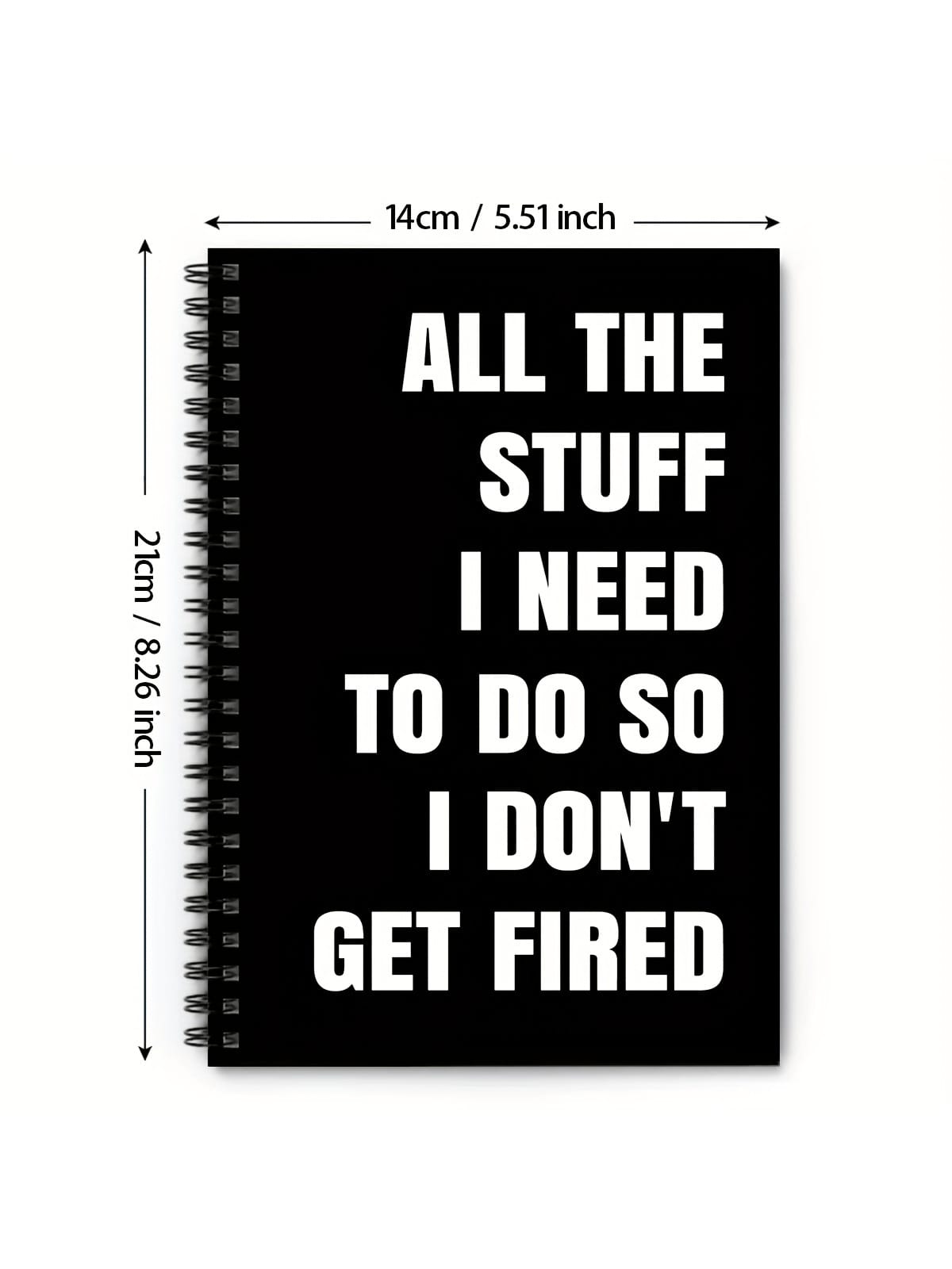 Quaderno da lavoro divertente, Quaderno con citazione motivazionale, Quaderno divertente per colleghi, dipendenti, ufficio, idea regalo per il capo, Quaderno per elenco delle cose da fare, 5,5" X 8,3