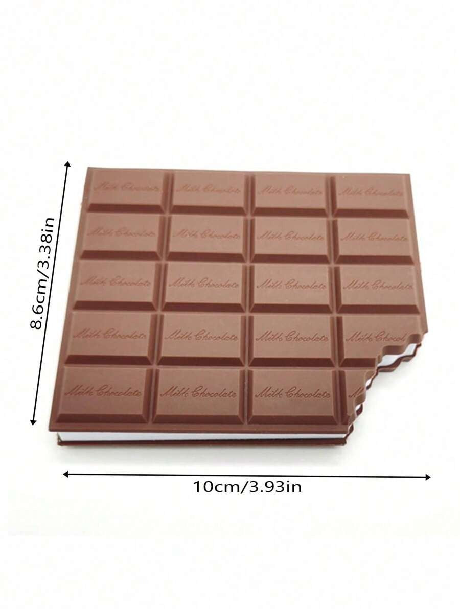 set di cancelleria a tema cioccolato con blocco note, penna a sfera, gomma da cancellare, forniture per il ritorno a scuola