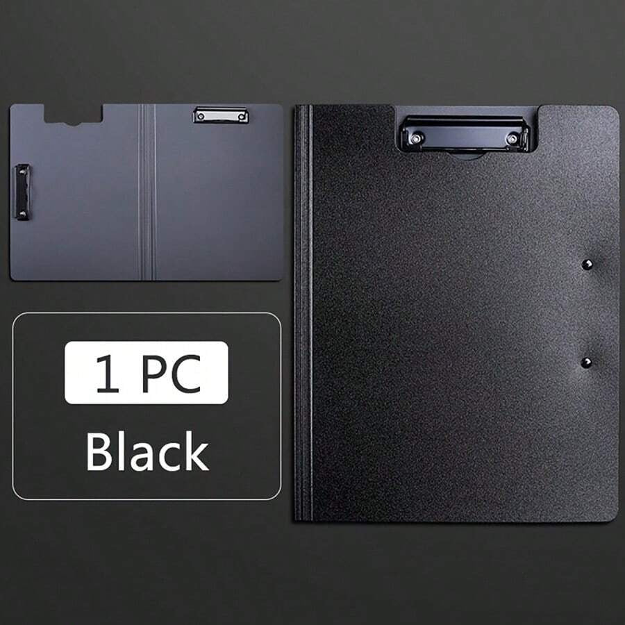 Portablocco con copertina rigida e clip doppie, porta documenti/file/contratti/presentazioni multifunzione portatile A4/A3 per studenti, impiegati, attività commerciali, Back to School