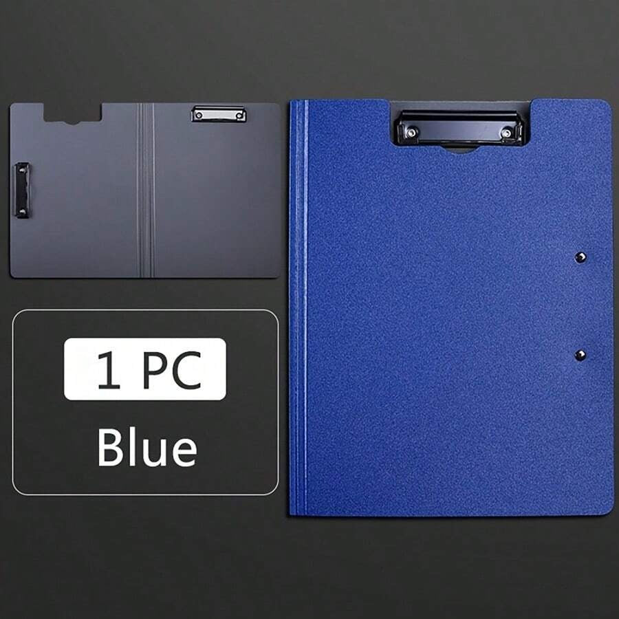 Portablocco con copertina rigida e clip doppie, porta documenti/file/contratti/presentazioni multifunzione portatile A4/A3 per studenti, impiegati, attività commerciali, Back to School