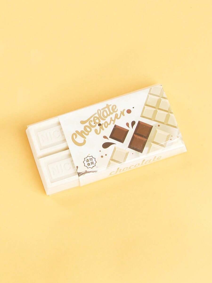 set di cancelleria a tema cioccolato con blocco note, penna a sfera, gomma da cancellare, forniture per il ritorno a scuola