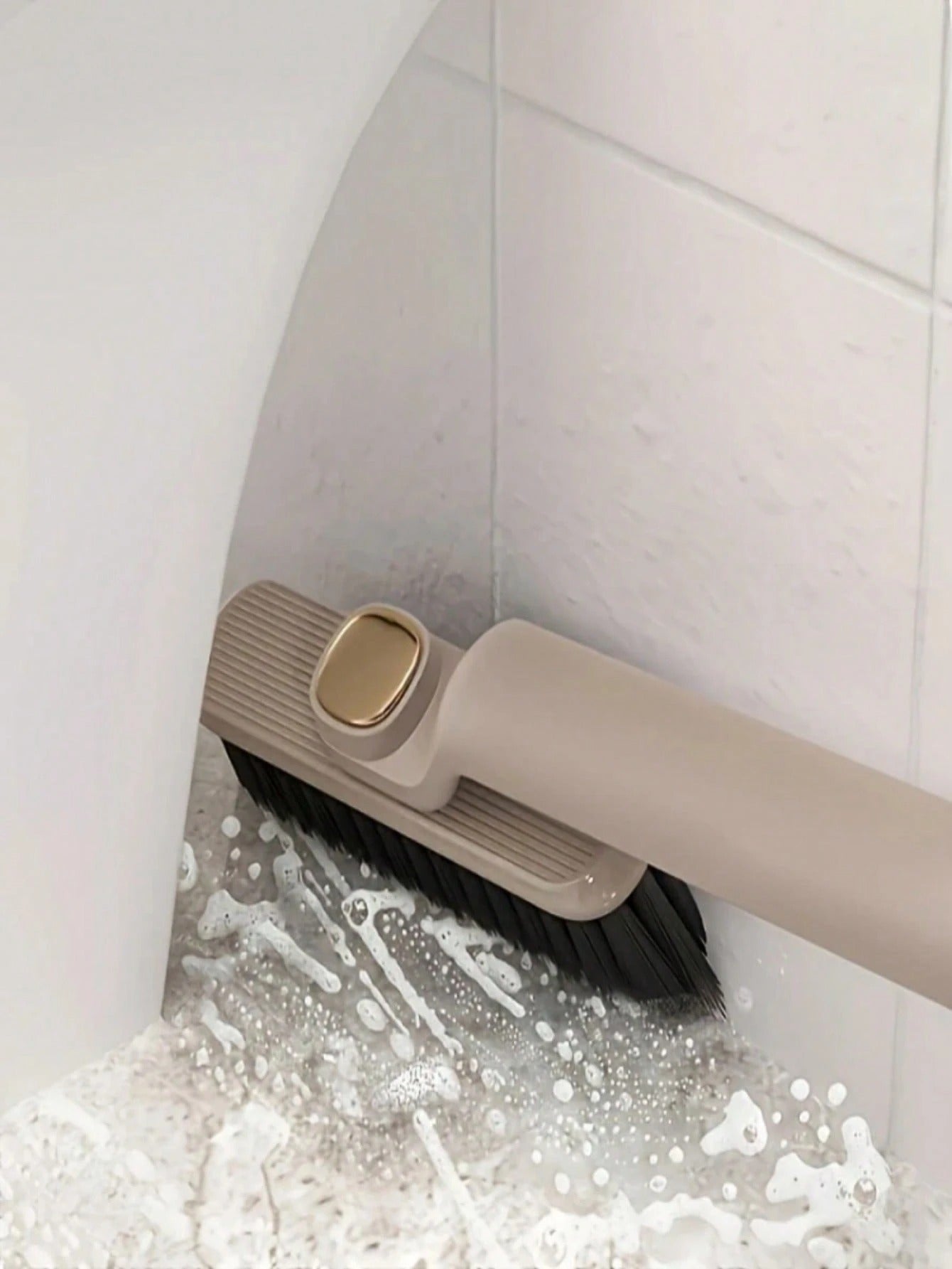 1 pezzo Spazzola rotante 2 in 1 - Versatile per cucina, soggiorno, bagno e altro - Setole per piastrelle, fughe e pulizia delle pareti (stile casuale)