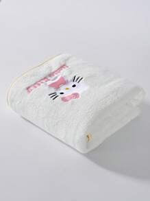 Sanrio 1 pezzo Asciugamano da mano e da bagno in pile di corallo morbido e assorbente, ad asciugatura rapida e senza pelucchi, con il personaggio di Hello Kitty