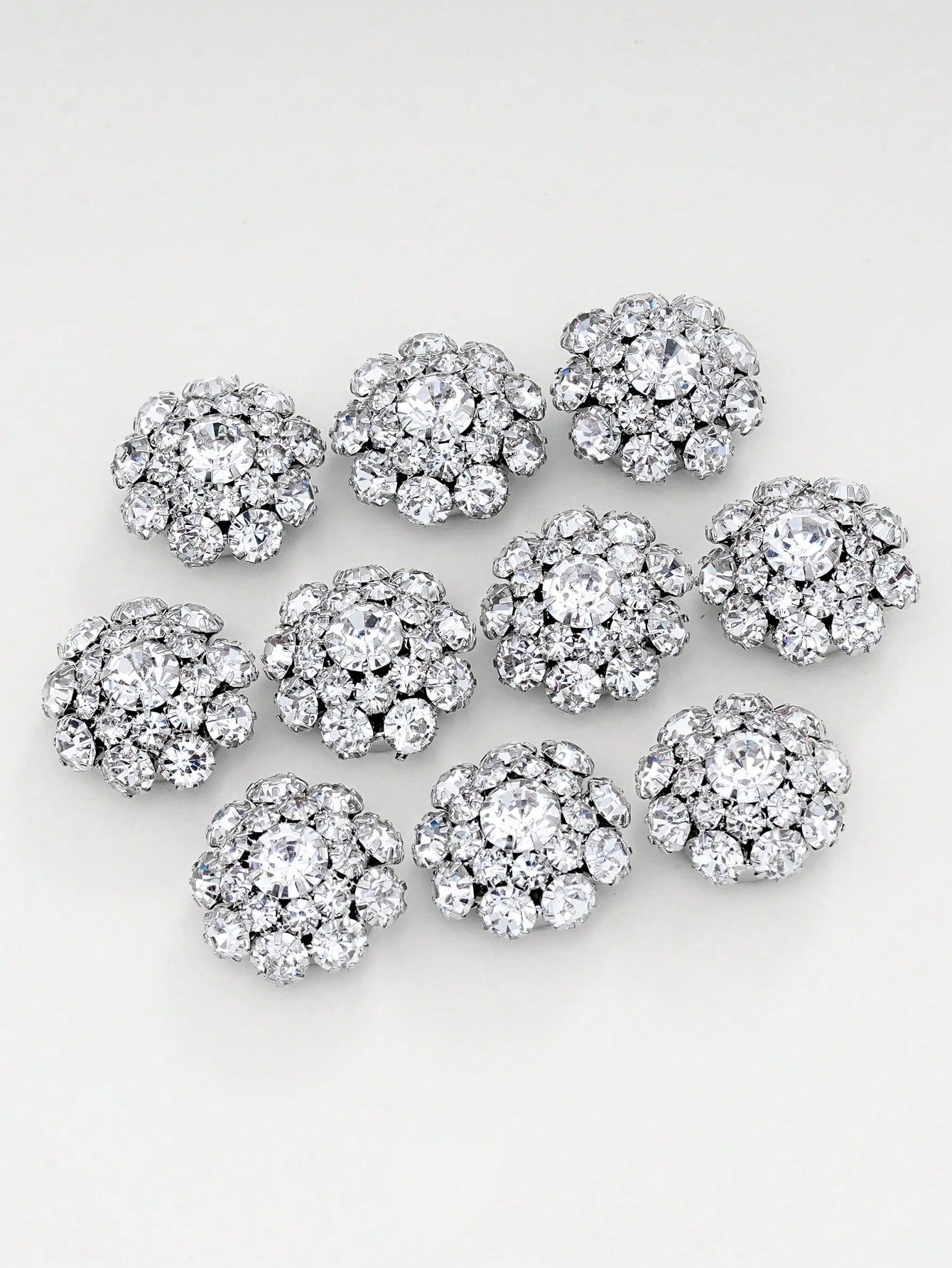 1/2/4 pezzi Copri bottoni da 23mm con strass per donna, copri bottoni in cristallo, copri bottoni a molletta staccabili, bottoni in cristallo decorativi per abbigliamento, bottoni a scatto con pinze per abiti