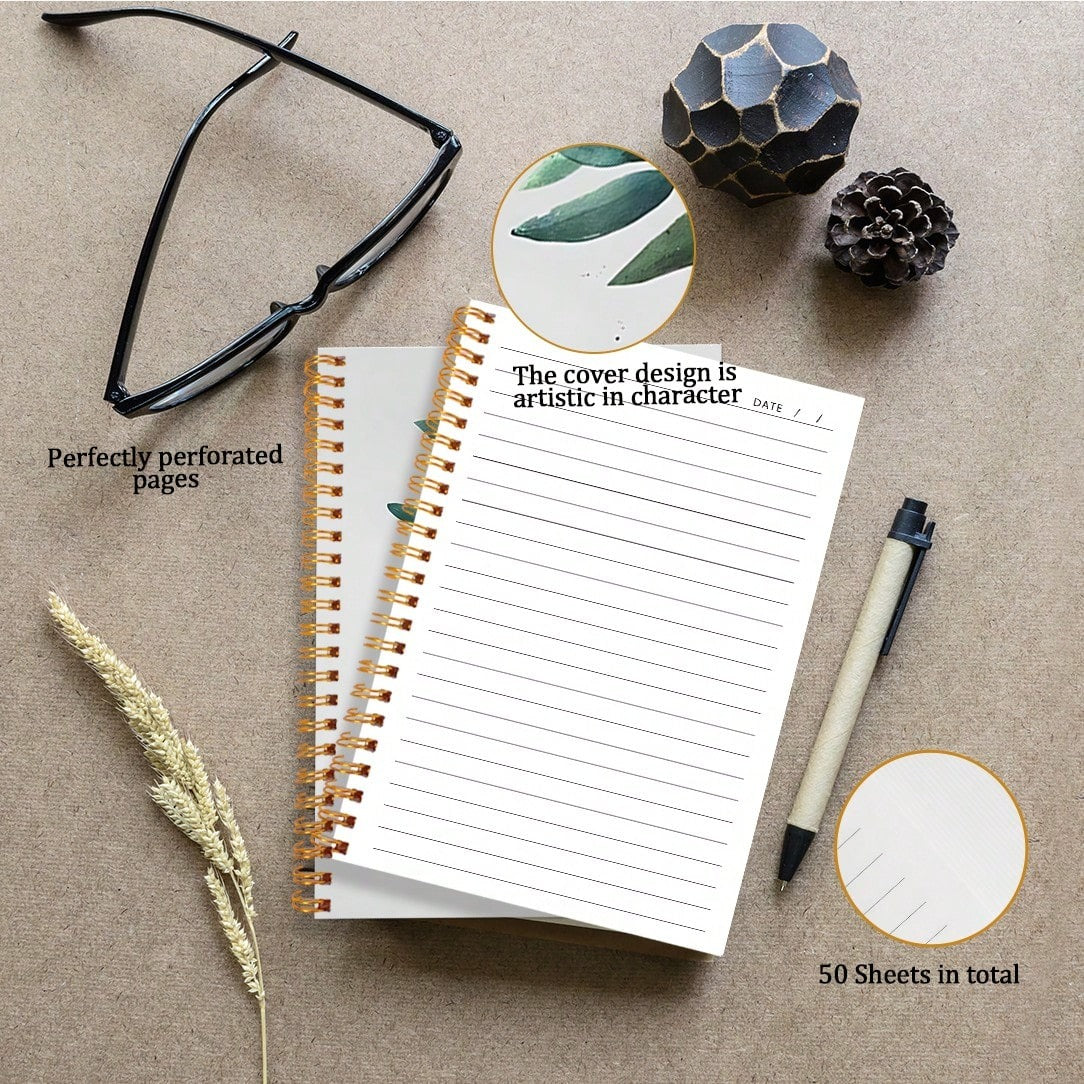 Quaderno spiralato A5 con design floreale elegante, perfetto per la scrittura quotidiana e gli appunti. Ideale come regalo per studenti e amici, essenziale per il ritorno a scuola