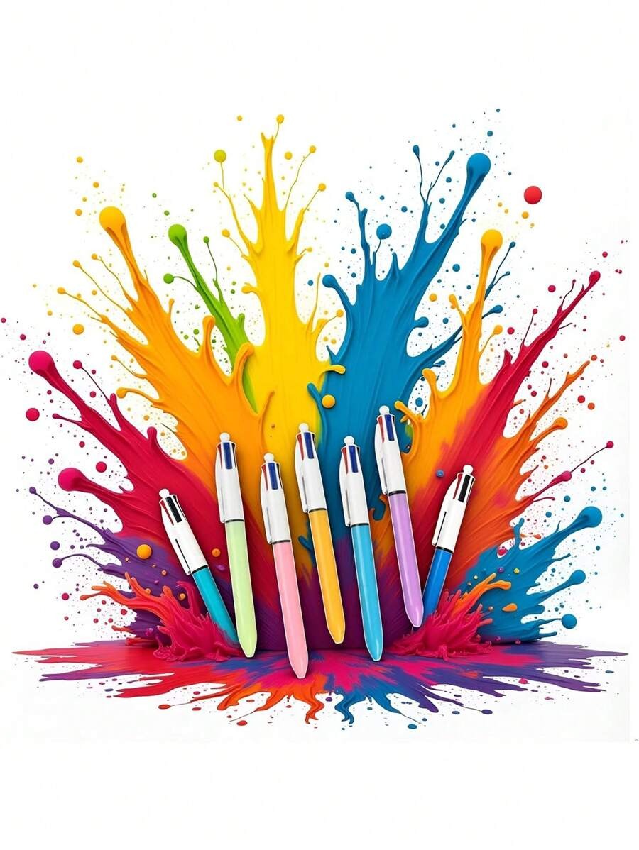 Penne a sfera multicolore, penna a sfera retrattile 4 in 1, adatta per studenti, giochi, premi, forniture scolastiche, ritorno a scuola