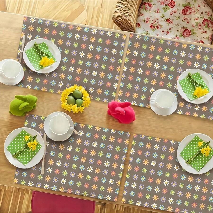 Tovaglietta, tovaglietta in lino minimal e stilosa con linee, rende la sala da pranzo fresca, tovaglietta da festa, tovaglietta per alimenti, sottopentola termoisolante, decorazione sala da pranzo, tappetino da picnic all'aperto.