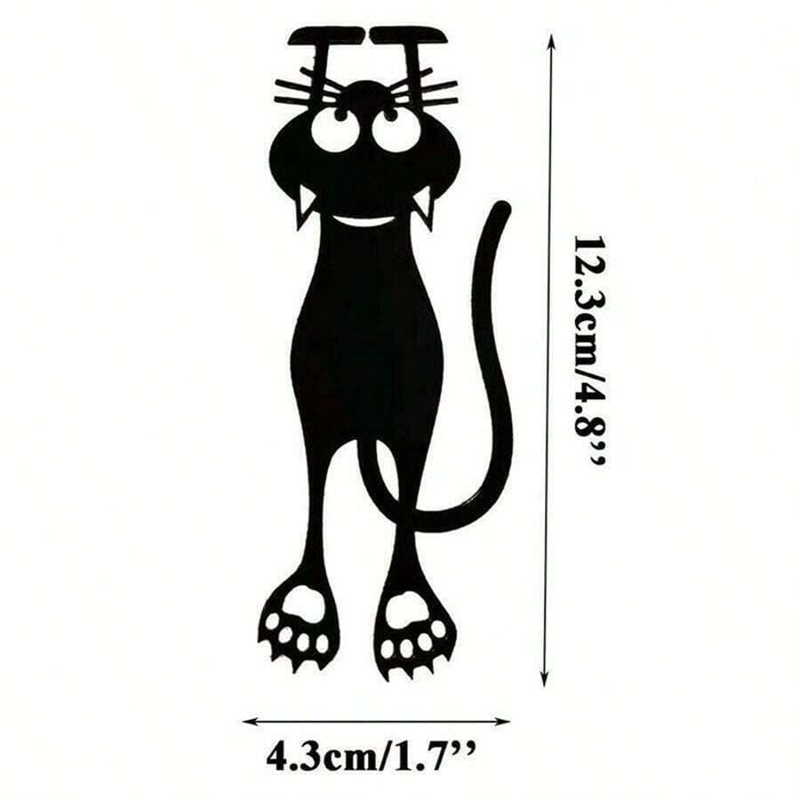 Segnalibri in acrilico a forma di gattino nero, segnalibri creativi e cavi, segnalibri a forma di gattino, per forniture scolastiche, per il ritorno a scuola