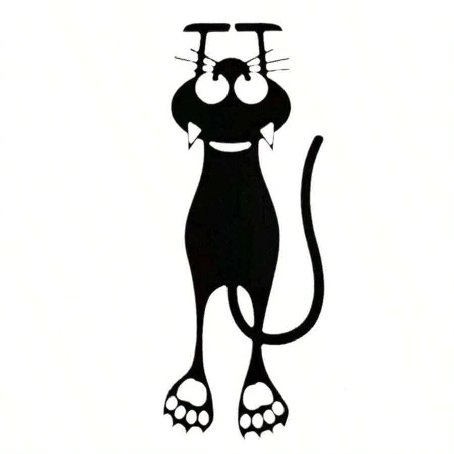 Segnalibri in acrilico a forma di gattino nero, segnalibri creativi e cavi, segnalibri a forma di gattino, per forniture scolastiche, per il ritorno a scuola