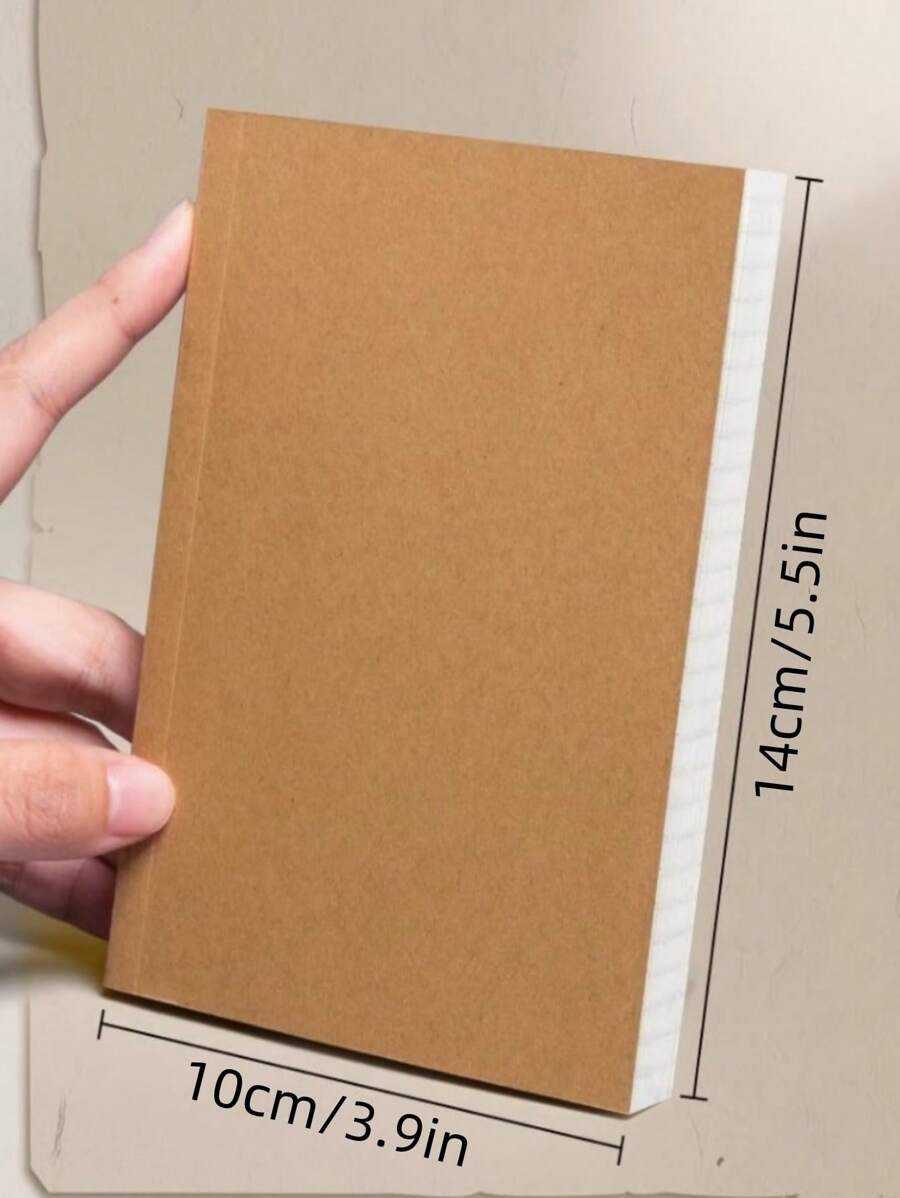 Taccuino in carta kraft vintage spessa, taccuino portatile, taccuino bianco, taccuino bianco più spesso per studenti, taccuino pratico per schizzi, taccuino vintage