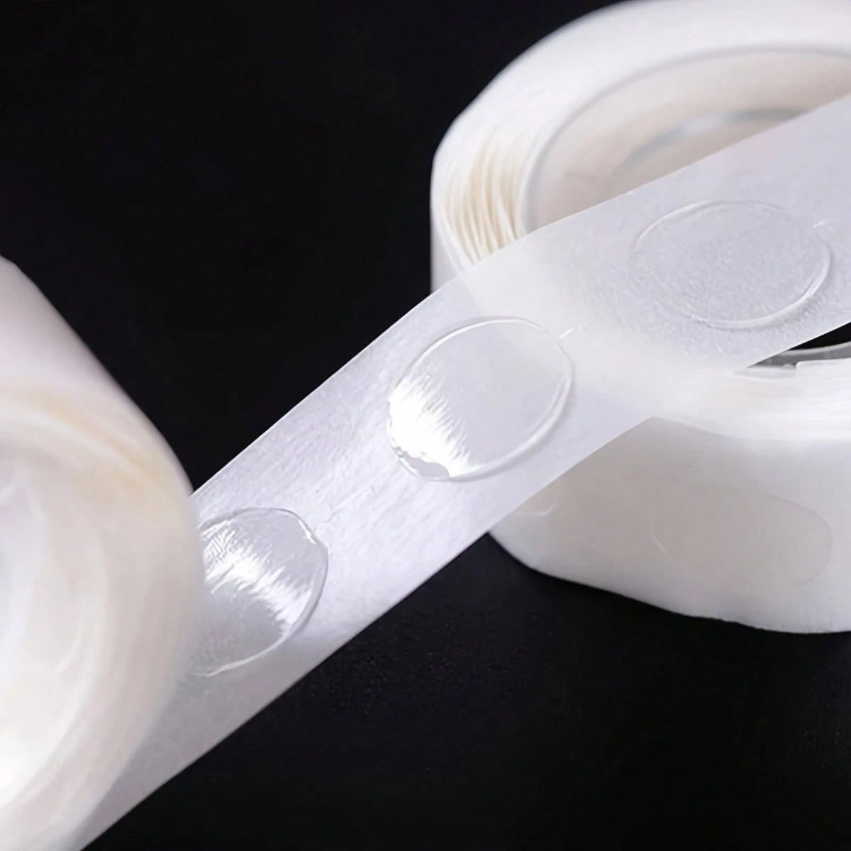 Rotolo Ultra-resistente Punti adesivi biadesivi trasparenti - Fissatore di stoppini per candele, decorazioni per palloncini, punti adesivi per progetti fai-da-te - Facile da applicare, riutilizzabili per progetti artigianali e uso multiuso