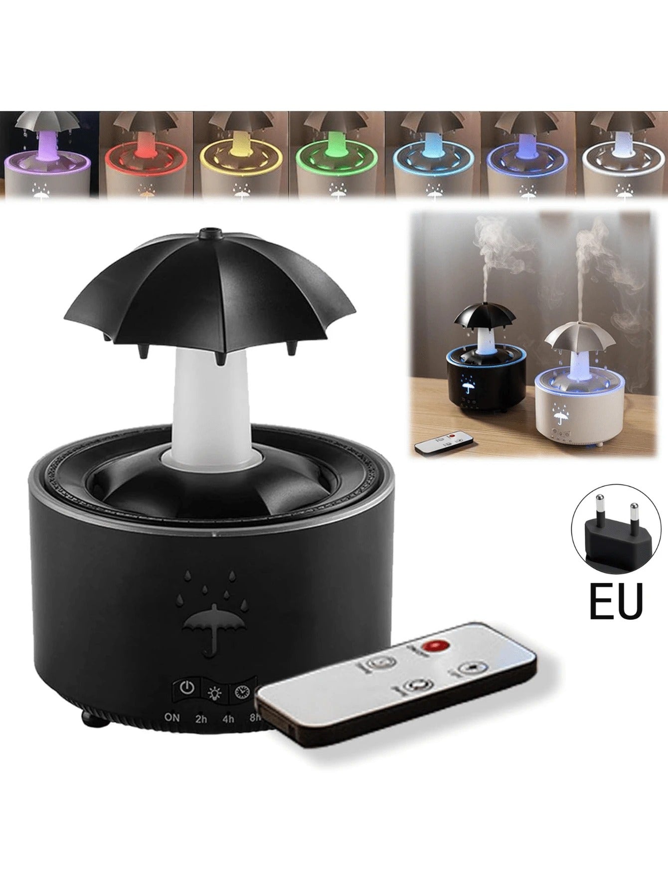 Diffusore di aromaterapia a ultrasuoni con timer a intervalli, 7 luci LED e spegnimento automatico, adatto come regalo di San Valentino per fidanzati e fidanzate, macchina per aromaterapia automatica per casa e hotel