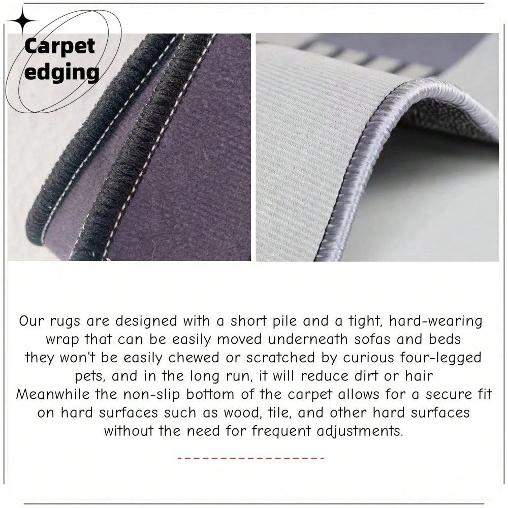 Tappeto d'area in velluto di lusso - Versione premium lavabile in lavatrice, con materiale più spesso e denso, tappeto in poliestere resistente allo sbiadimento, adatto per soggiorno, camera da letto, ufficio e decorazione esterna