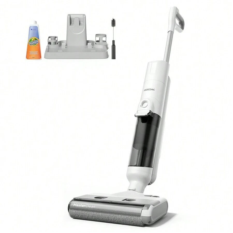 Aspirapolvere e scopa senza fili Proscenic F10 Pro, autonomia di 30 minuti, autopulente, display LED, pulizia completa dei bordi, 3 modalità di pulizia, doppio serbatoio dellacqua - Spina UE.