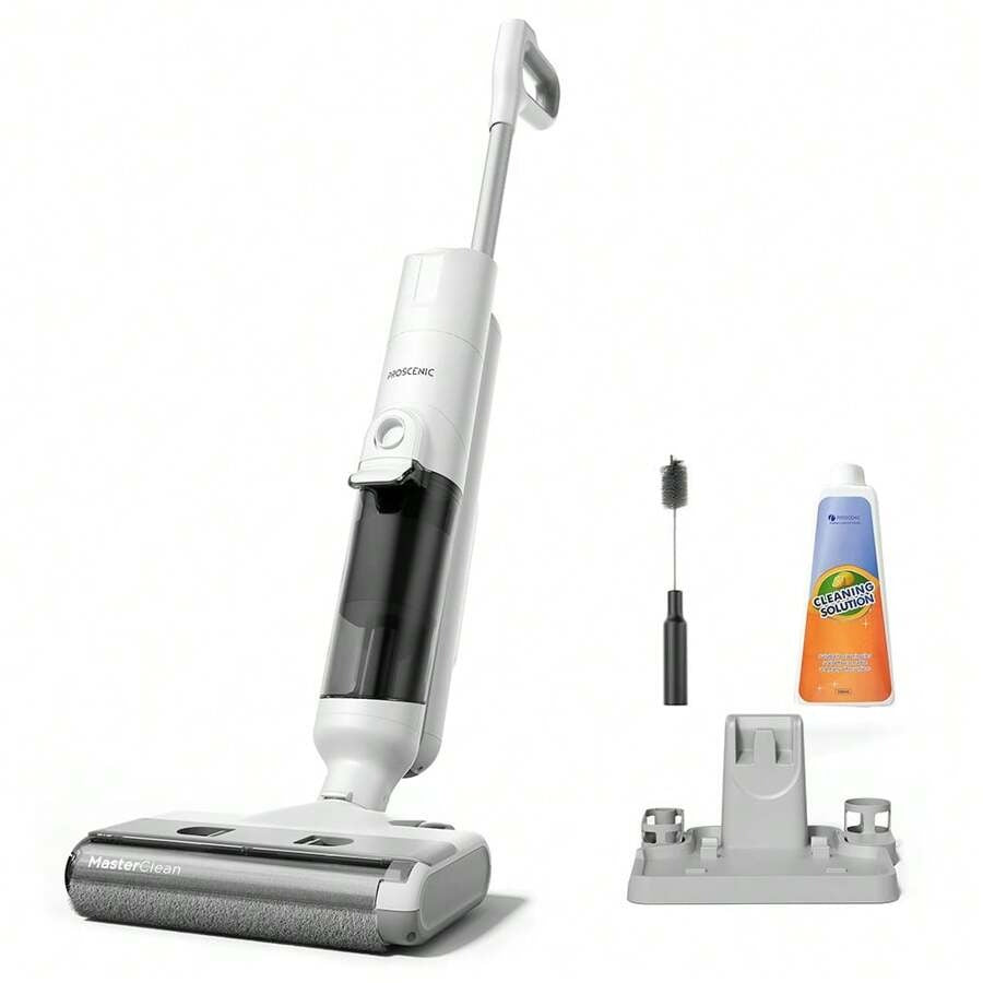 Aspirapolvere e scopa senza fili Proscenic F10 Pro, autonomia di 30 minuti, autopulente, display LED, pulizia completa dei bordi, 3 modalità di pulizia, doppio serbatoio dellacqua - Spina UE.