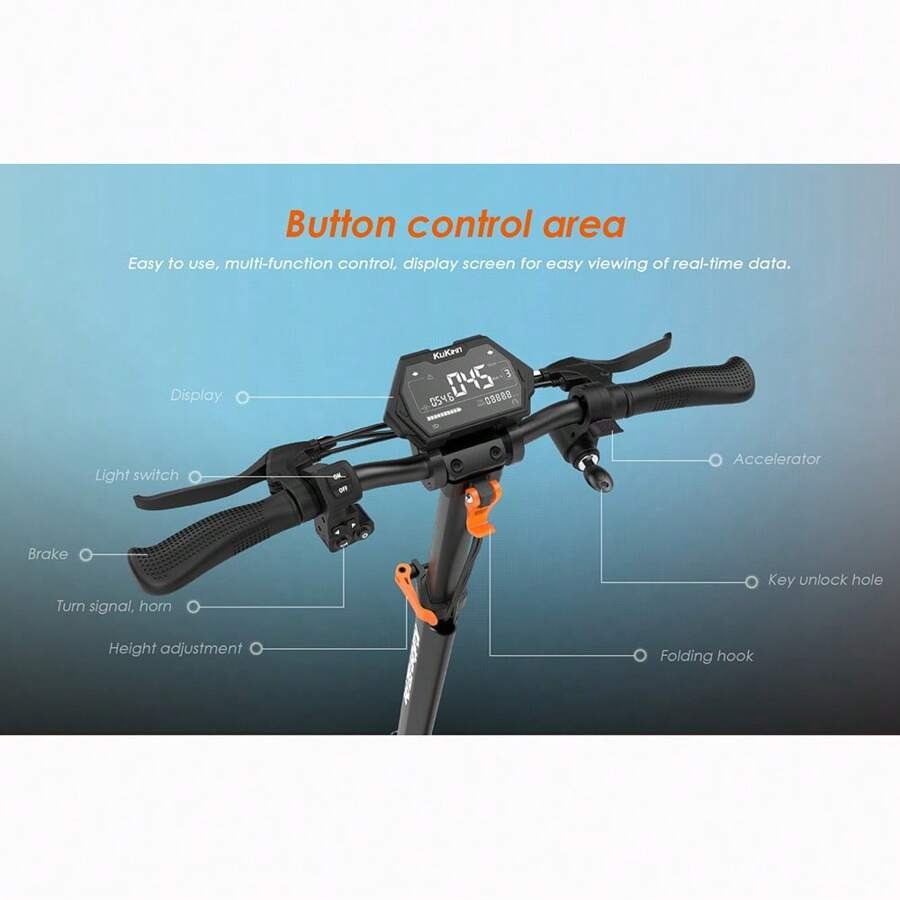 Kukirin Monopattino elettrico KuKirin G2 Pro versione 2024, motore brushless da 600 W, batteria da 48 V 15,6 Ah, pneumatici in gomma da 9 pollici, velocità massima 45 km/h, autonomia 58 km, doppi freni a disco