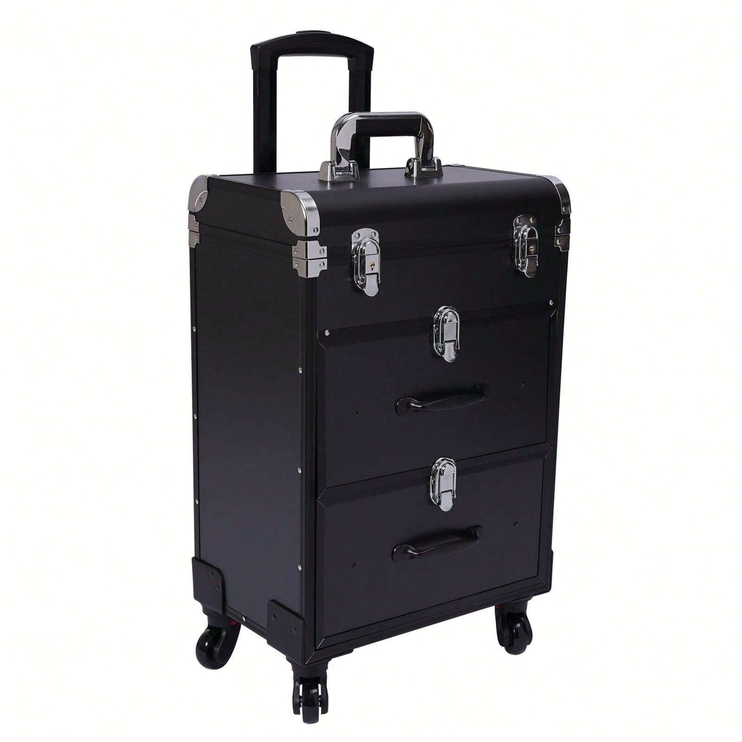 YUNRUX Valigetta per cosmetici, valigetta per trucchi, beauty case, valigetta per parrucchiere, organizer per trucchi, trolley, valigetta per trucchi con ruote, valigetta per unghie, valigetta per nail design