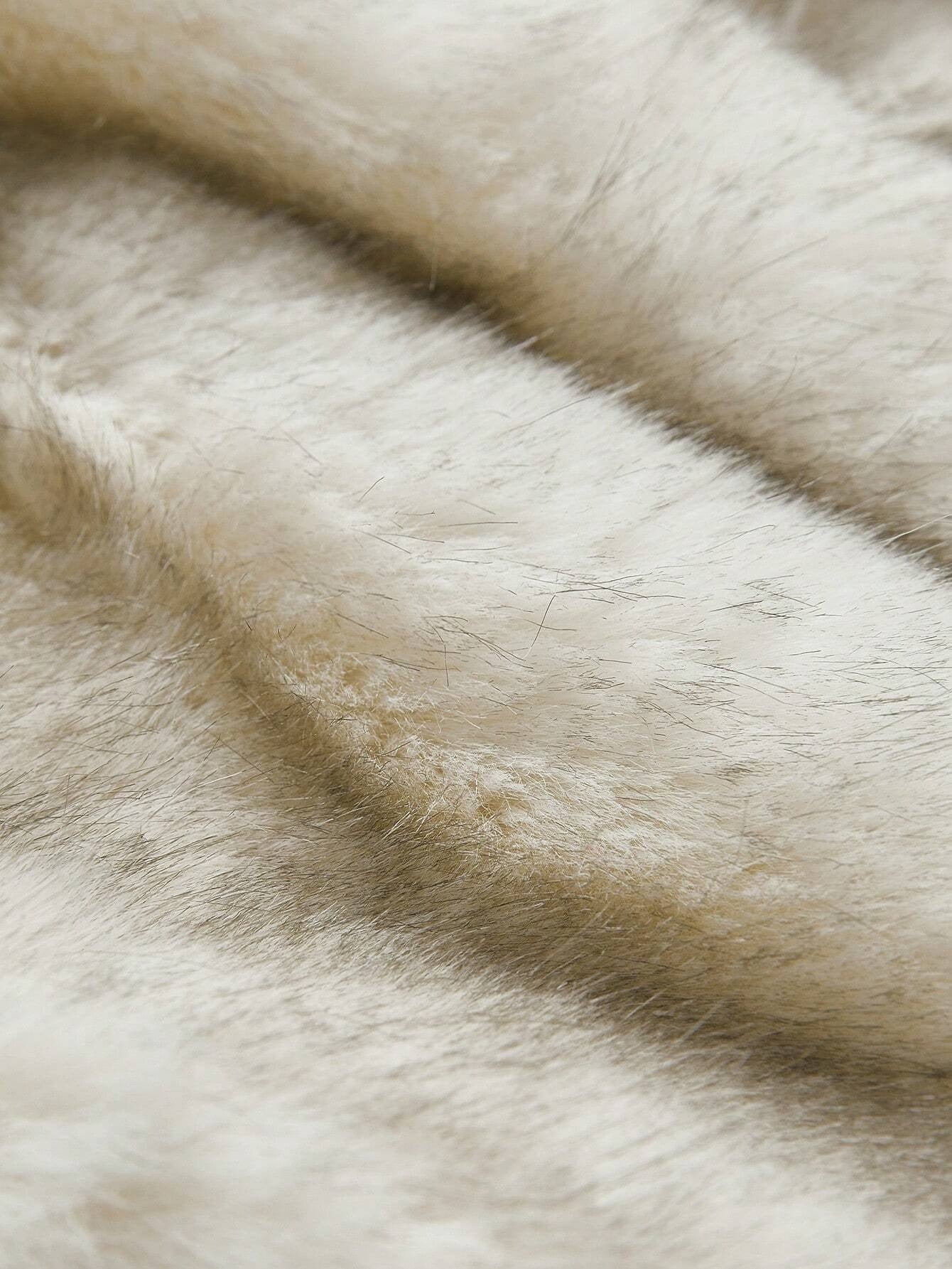 Anewsta Nuovo cappotto lungo in pelliccia di volpe finta alla moda, cappotto oversize in pelliccia di lusso per donne, stile elegante per l autunno e l inverno