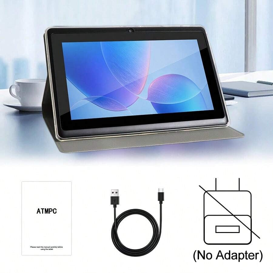Tablet Android 11 da 7 pollici ATMPC 701A, con 2GB di RAM DDR e 32GB di ROM, batteria da 3500mAh, processore quad-core, schermo IPS da 7 pollici con risoluzione 1024x600, fotocamera da 30 e 200 MP