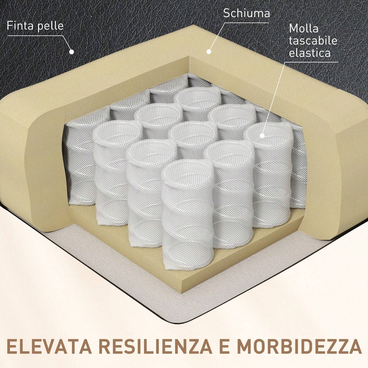 HOMCOM Poltrona Relax Massaggiante Riscaldante, Poltrona Reclinabile fino a 150° in Finta Pelle con 8 Punti di Massaggio e Telecomando, 85x94x104cm