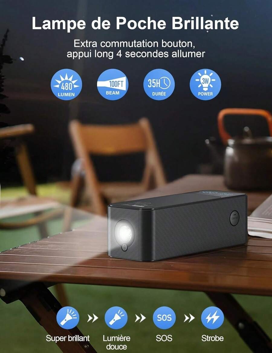 Il regalo di un sistema di alimentazione portatile, 27000 mAh per ricaricarlo con tablet USB da 140 W accesi e spenti, caricabatterie esterni per computer da 3 W
