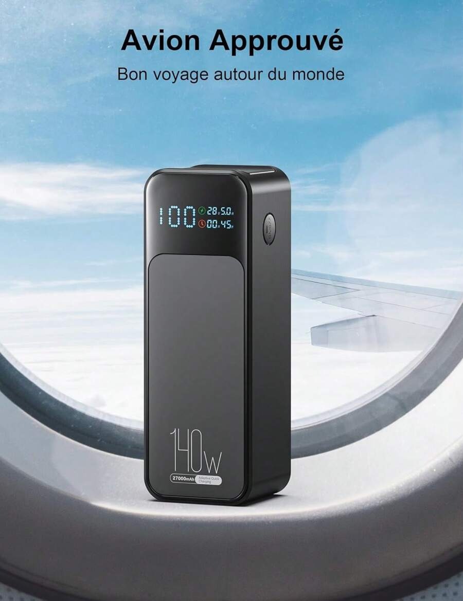 Il regalo di un sistema di alimentazione portatile, 27000 mAh per ricaricarlo con tablet USB da 140 W accesi e spenti, caricabatterie esterni per computer da 3 W