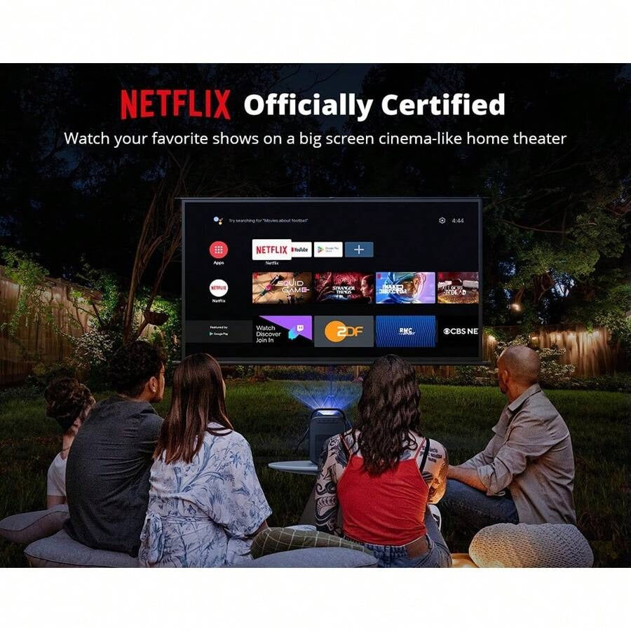 Proiettore ETOE Seal Pro con 1000 ANSI, 1080P nativo, GoogleTV, messa a fuoco automatica e correzione trapezoidale automatica, altoparlanti 2*10 W