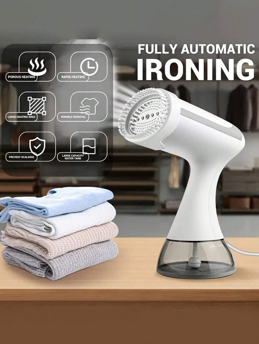 Stiratrice portatile manuale da 1500W - Potente rimuovi-pieghe per tessuti - Serbatoio dell'acqua rimovibile, facile da usare, compatta e leggera per uso domestico e da viaggio