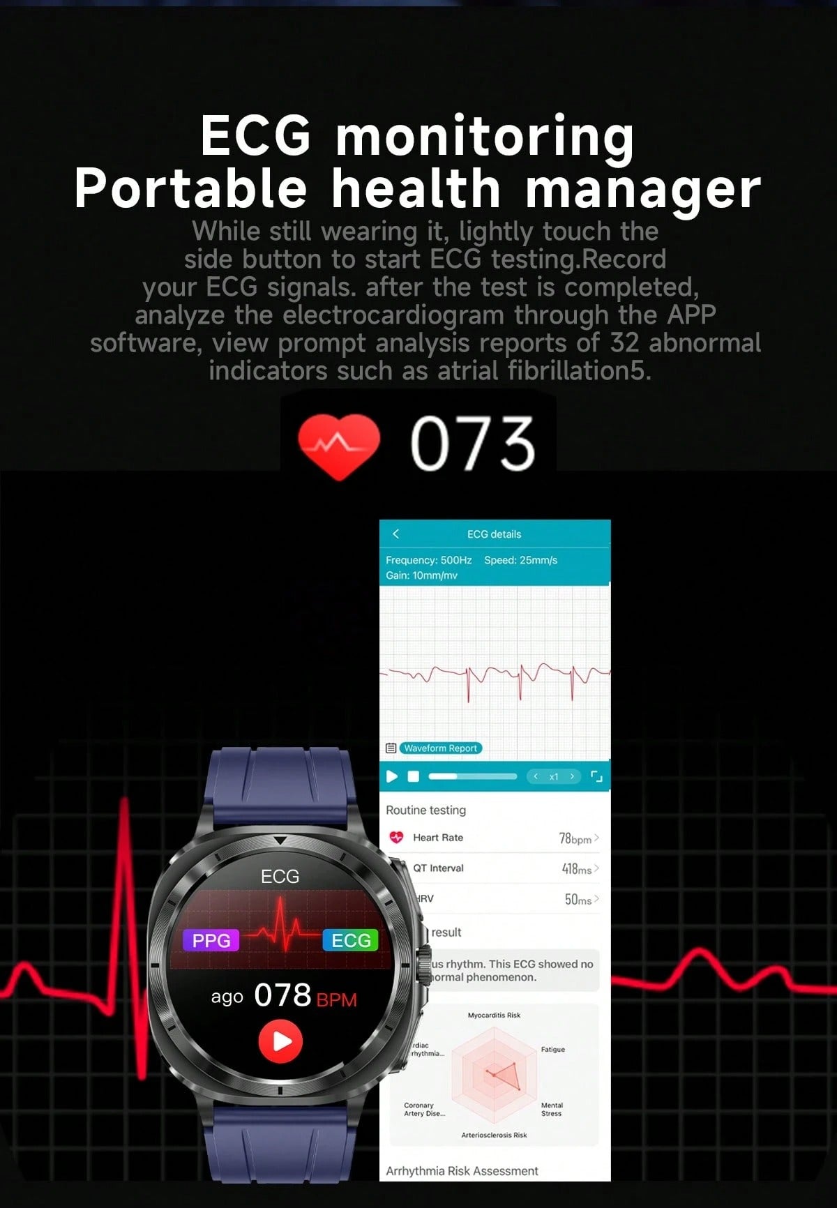 Nuovo smartwatch 2025 compatibile con Galaxy Watch 7, chiamate e composizione senza fili, schermo touch AMOLED da 1,43 pollici, controllo vocale AI, notifiche info, accesso NFC, chiamata SOS, monitoraggio ECG/frequenza cardiaca/sonno
