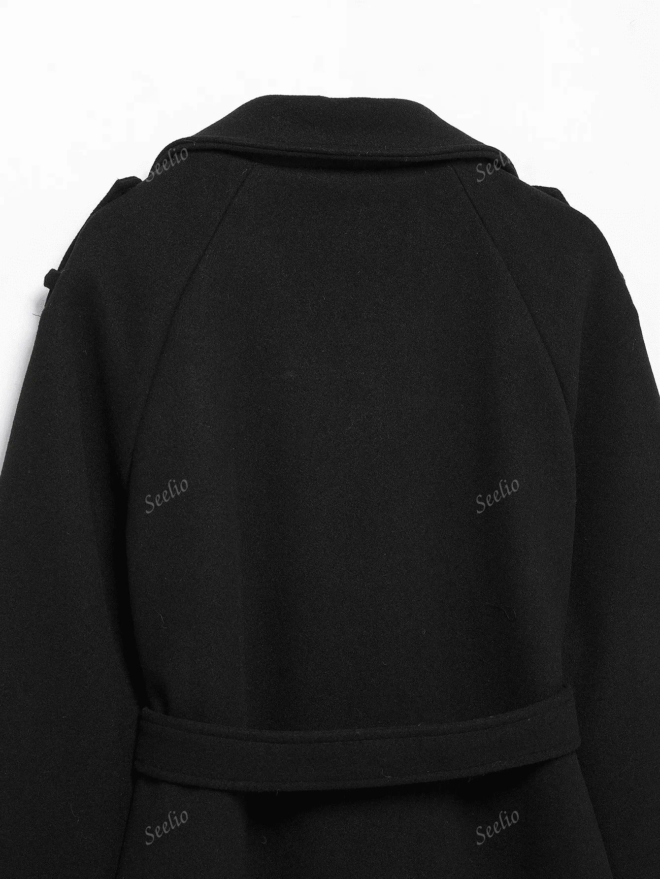 Cappotto antivento classico retrò a doppiopetto da donna, di stile europeo e americano, adatto per autunno/inverno