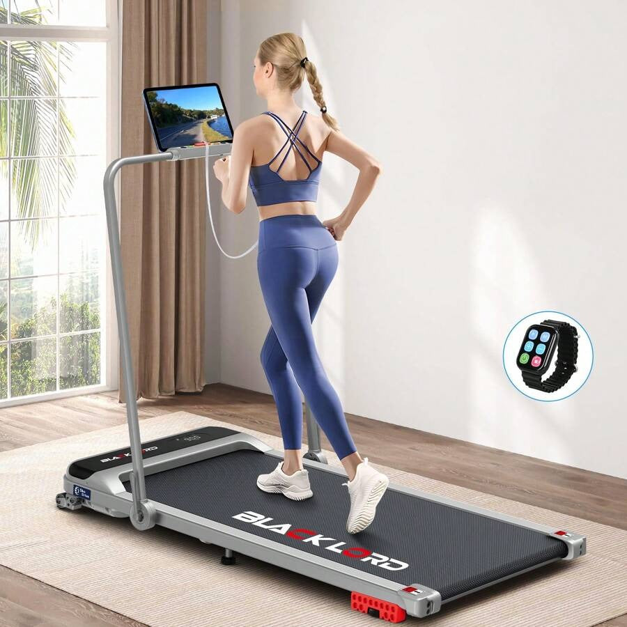 BLACK LORD Tapis roulant sotto la scrivania, Tappetino da passeggio 2 in 1 per camminare e fare jogging, Attrezzatura fitness da 3,2 HP, Portatile sotto la scrivania, Casa e ufficio, Capacità 140 kg, MS2