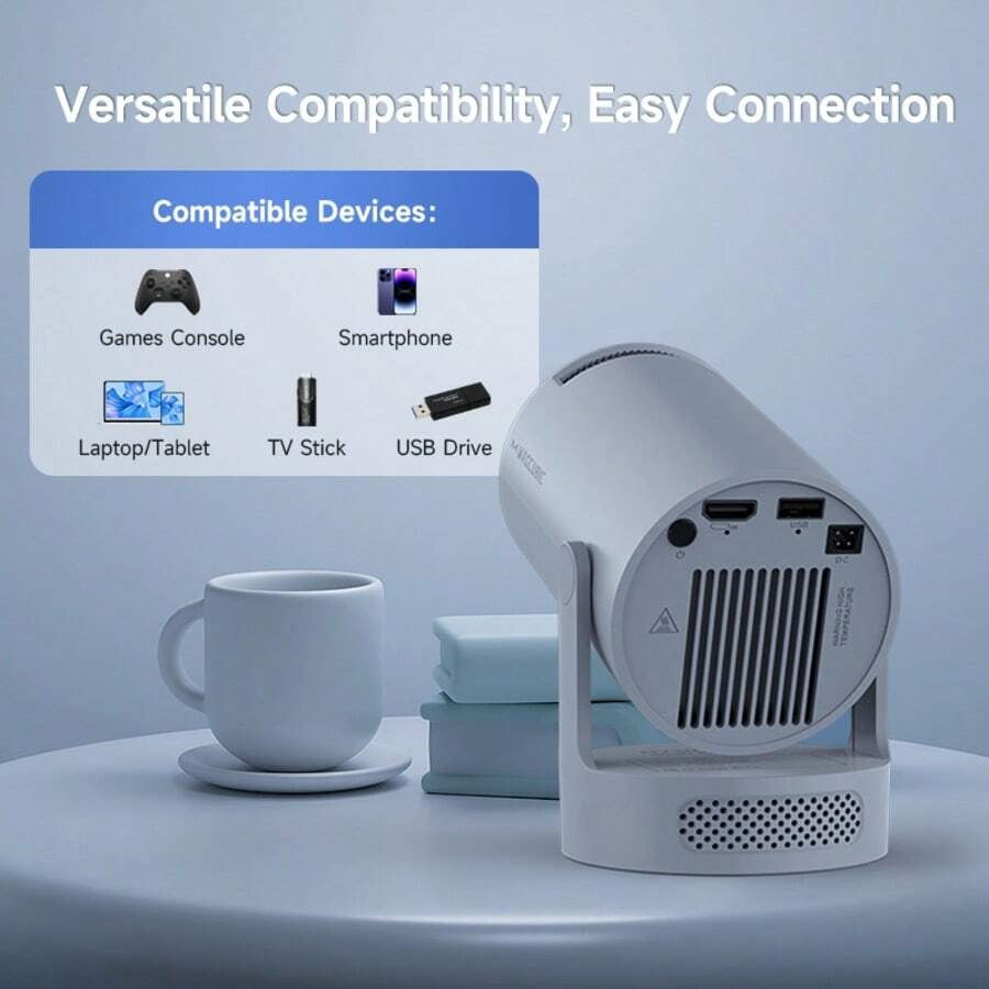 Proiettore Magcubic 4K Android 11 HY300 Pro Dual Wifi6 260ANSI Allwinner H713 BT5.0 1280*720P Proiettore portatile per esterni per cinema